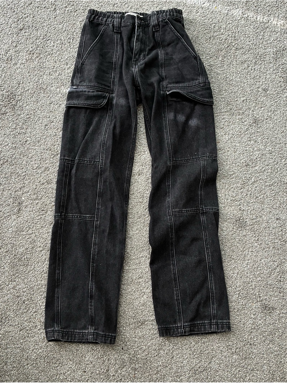 Heavyweight black cargo utility pants